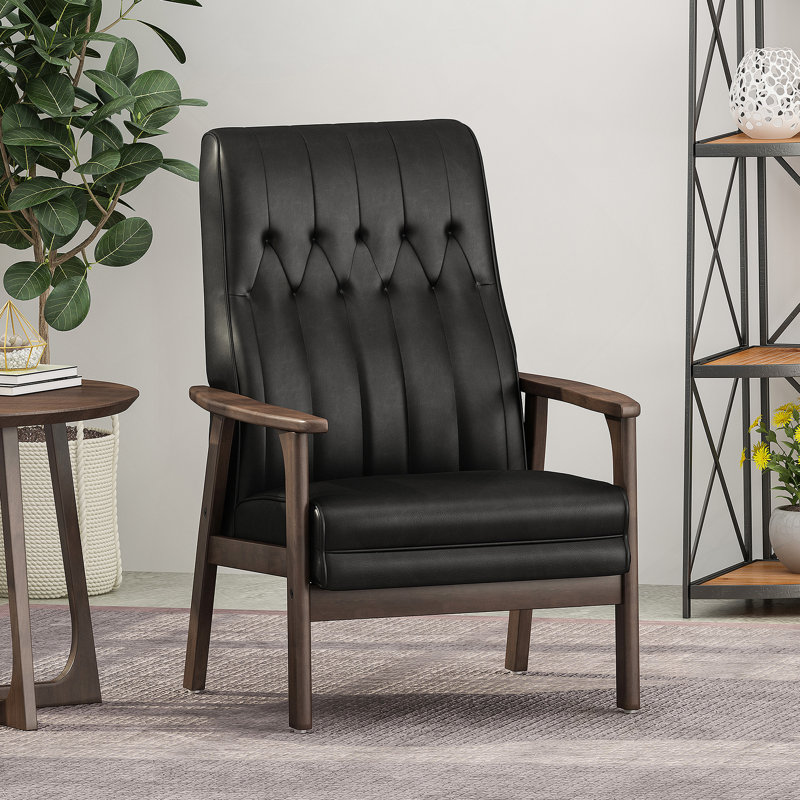 Chaise d'appoint rembourrée Mid-Century