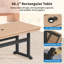 Ensemble de salle à manger d'extérieur pour 6 personnes, table et 6 chaises avec accoudoirs en PEHD imitation bois, trou pour parasol, pieds réglables.-844914710