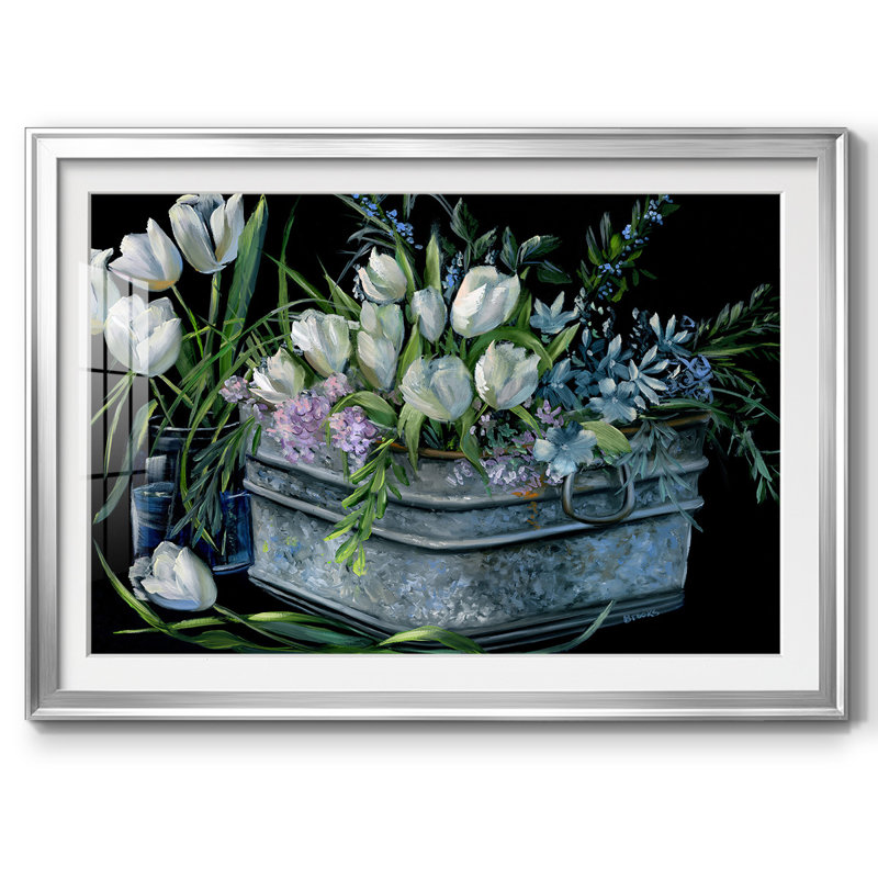 Tulipes sauvages, Argent, H 27 po x l 39 po x P 1,5 po
