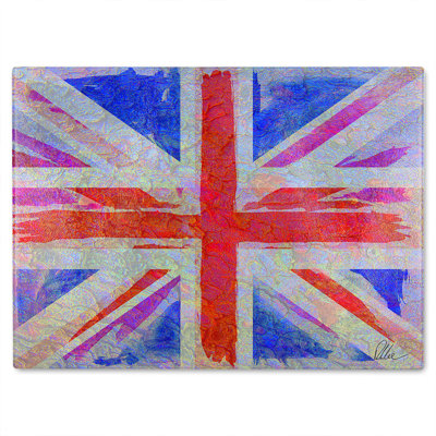 Union Jack Glass Chopping Board