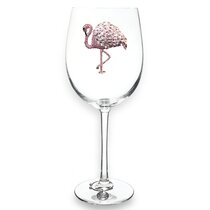 The Queens Jewels Red Lips Jeweled Wine Glass Unique Gift for