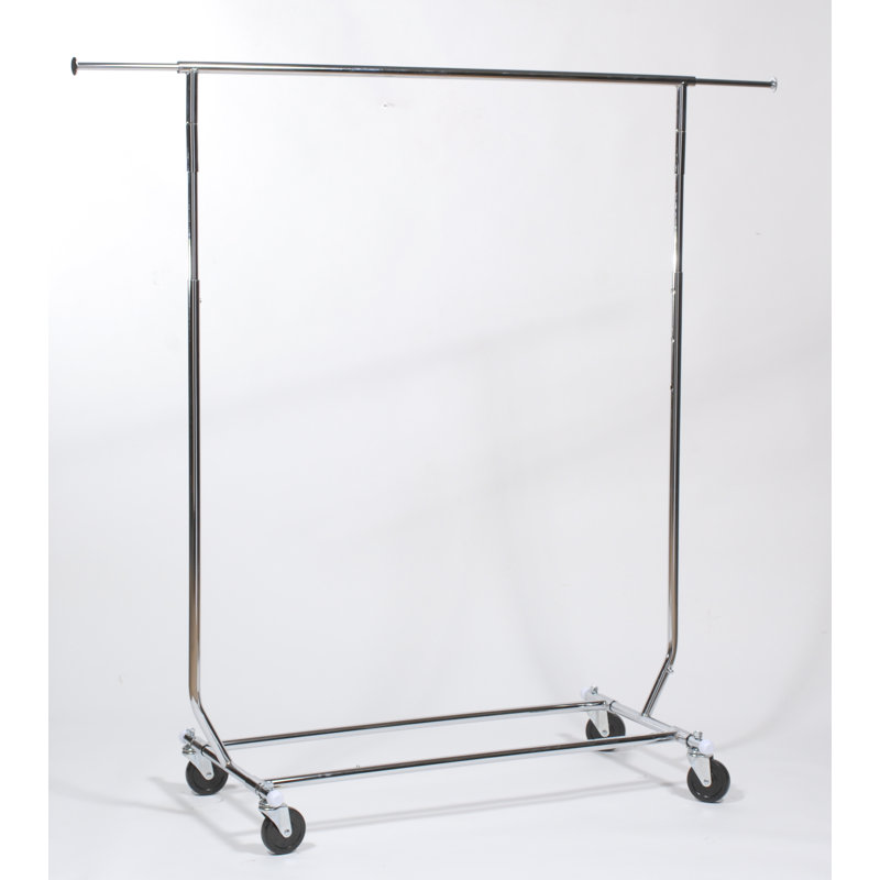 Metal Adjustable Rolling Clothing Rack