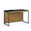 Sequel Desk With Back Panel - Charcoal Stained Ash, Black Metal-1101792467