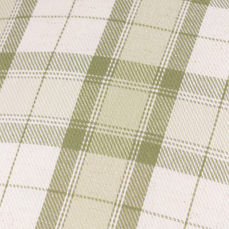 Arrochar Indoor / Outdoor Square Throw Cushion, Green/Cream