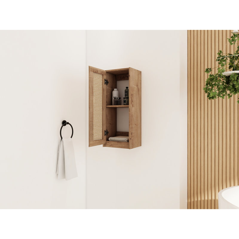 Modern Bathroom Side Cabinet, 12", Wall Mounted, Space Efficient 12" And Attractive