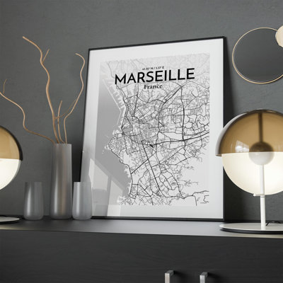 «Marseille City Map», impression