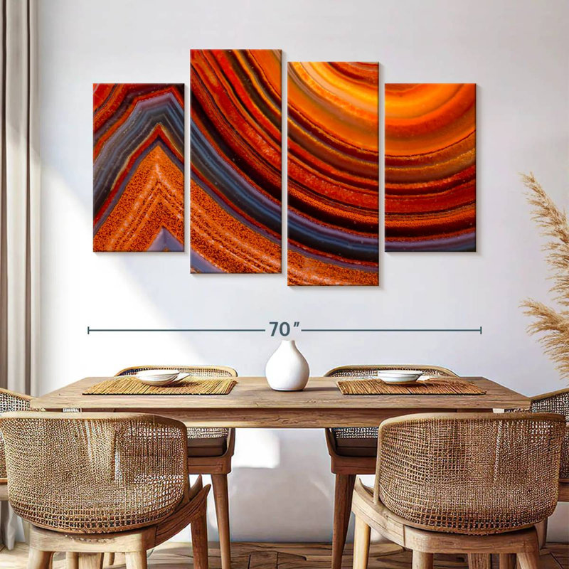 Alvord Orange Fortification Agate, 42" H x 68" W