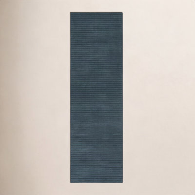 Guiness Blue Hand-Loomed Wool Rug