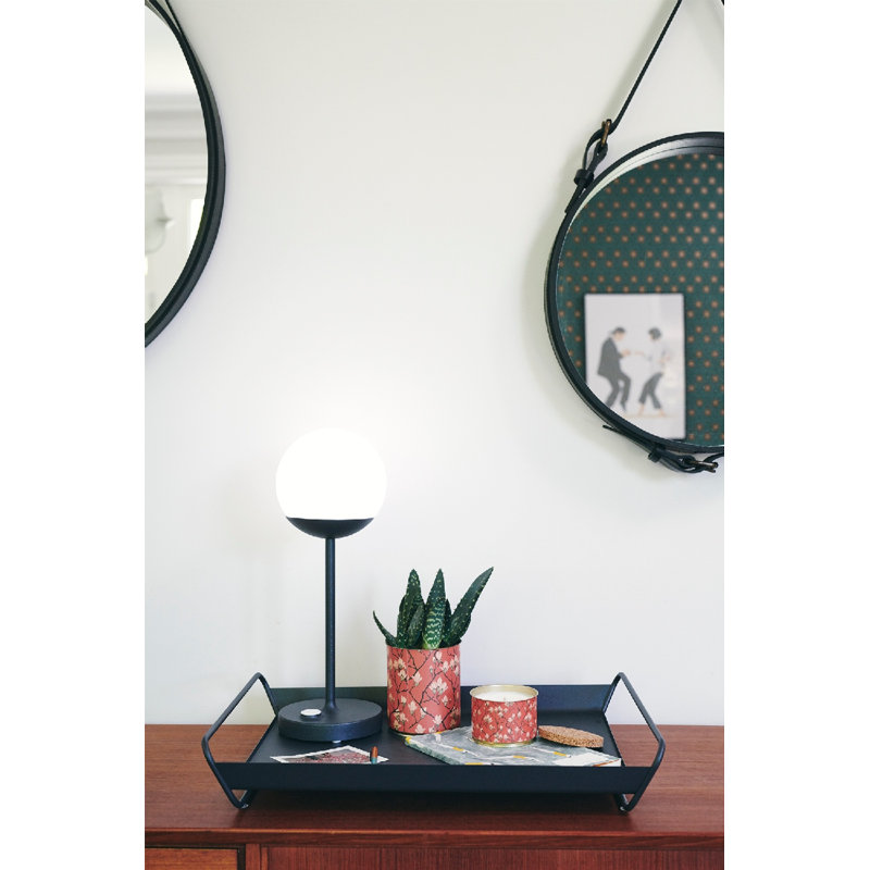 Alto Rectangle Decorative Tray, 3.5" H x 21" W x 15" D, Anthracite