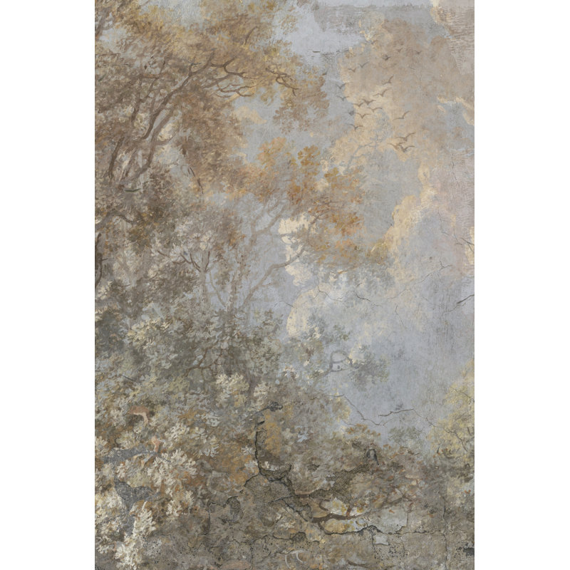 Forest Fresco I by Victoria Barnes - Painting on Canvas, 46 cm H x 30 cm W, Wrapped Canvas