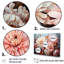 Chrysanthèmes - collage rose et blanc - impression-2120728907-2120728903