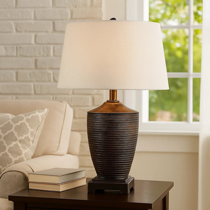 Lampe de table brune 30 po Gurteerith