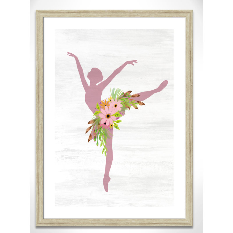 Ballet toute la journée 3, H 36,5 po x l 26,5 po x P 0,63 po, Encadrement beige