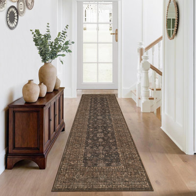 Floral Machine Printed Area Rug