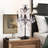 5-light Farmhouse Tranditional Crystal Table Lamp Black Craft Candelabra Lighting Fixture