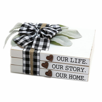 3 Stacked Decorative Books