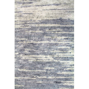 Tapis unique ivoire tissé à la main nouvel âge 8 pi 2 po x 10 pi Gneiss