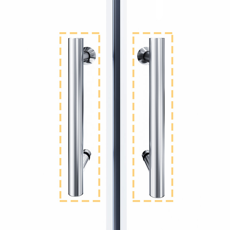 36.5"D x 36.5" W x 72"H Framed Round Shower Enclosure with 1/4" Clear Glass, Chrome