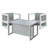 Kids 3 Piece Rectangular Play Table and Chair Set and Bench