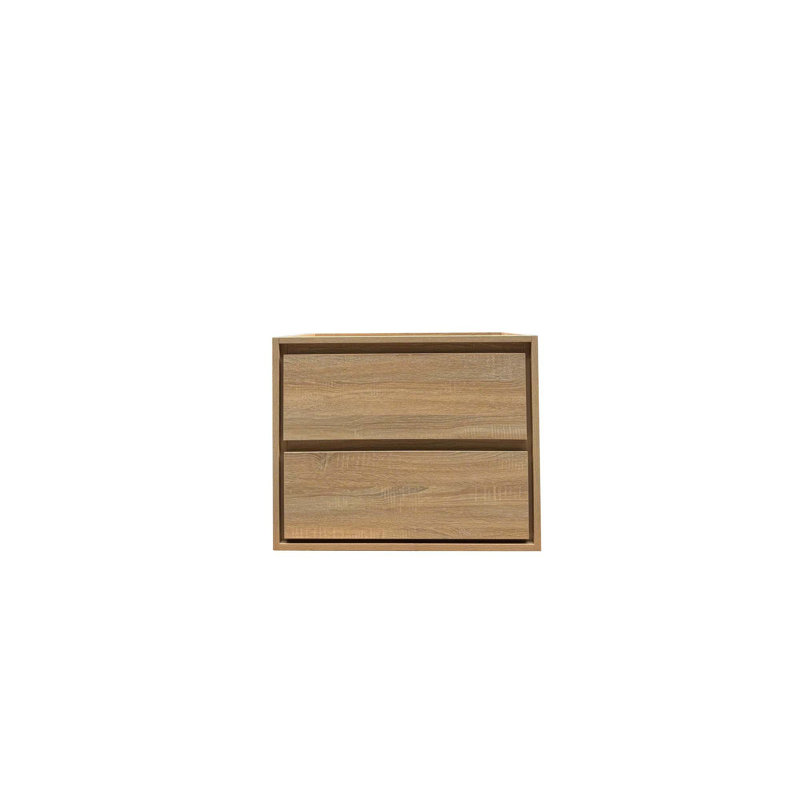 Armoire de meuble-lavabo mural avec lavabo, 30", Bois naturel