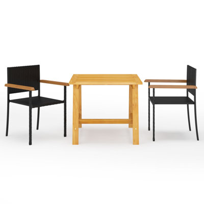 Square 2 - Person 34.65" Long Acacia Dining Set