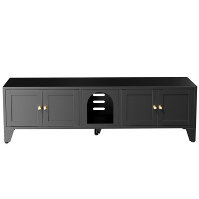 58 Inch Metal Cat Litter Box Enclosure with Dual Compartments, Ventilation, and Adjustable Legs for Modern Living Spaces