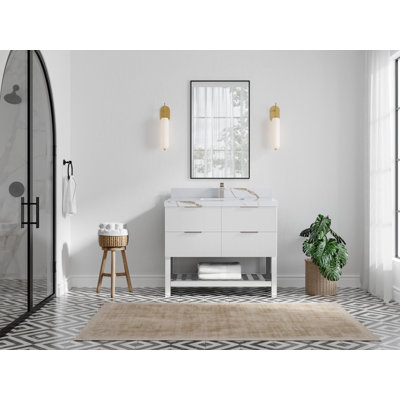 Meuble-lavabo simple 42 po avec plateau Catalina