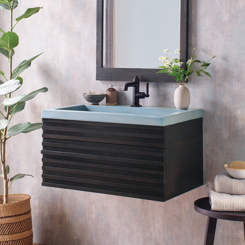 Winemaker 30" Floating Vanity in Charred Oak