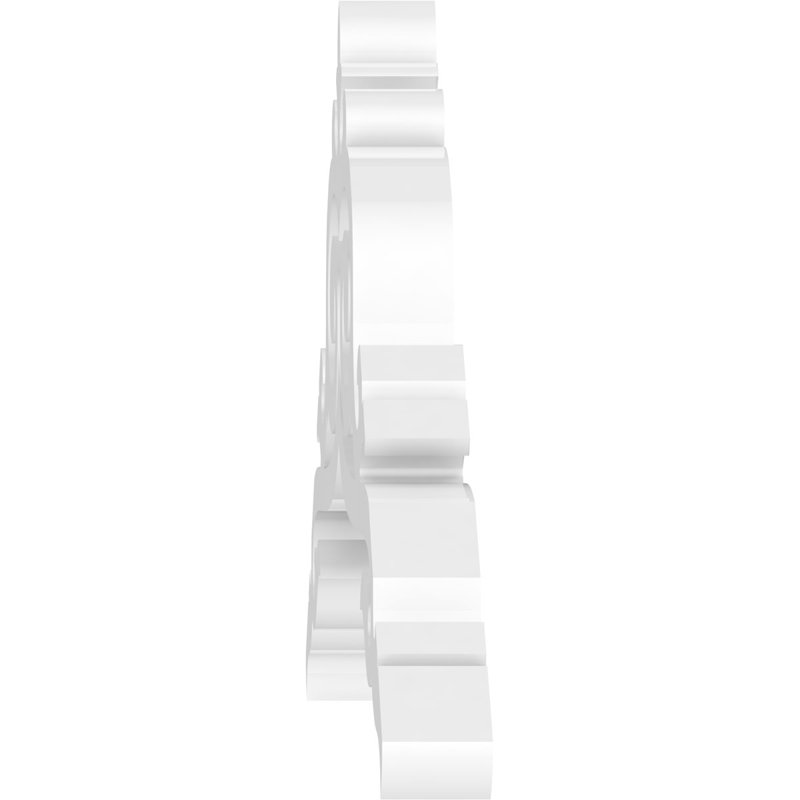 Pignon en PVC de qualité architecturale Baile, H 7,5 po x l 36 po x P 1 po, 5 / 12