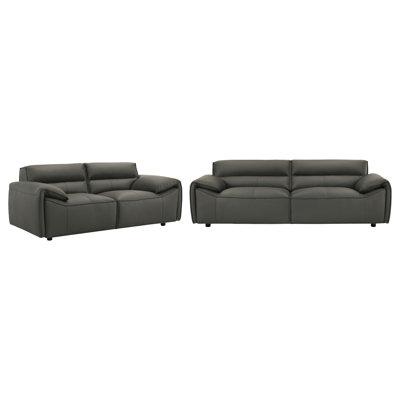 Hudson Graphite 2-piece Upholstered Sofa Set