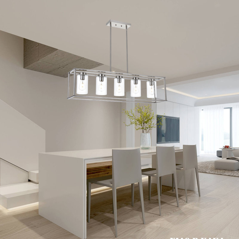 Nayshawn 5 - Light Kitchen Island Pendant, Brushed Nickel