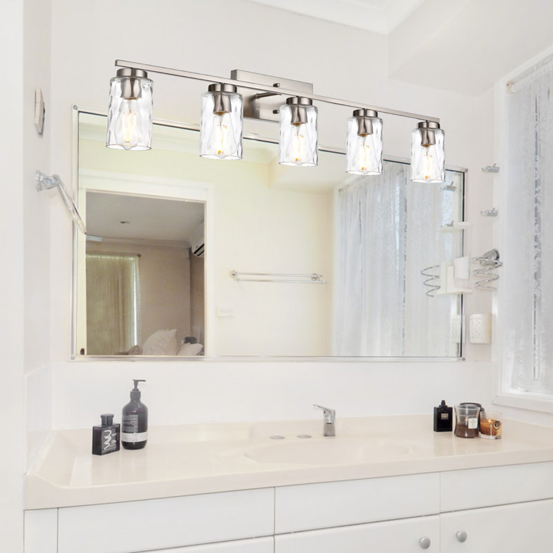 Éclairage pour meuble-lavabo à 2 lumières DEL à intensité variable Eddystone, 5, Nickel, H 9,6 po x l 40 po x P 6,97 po