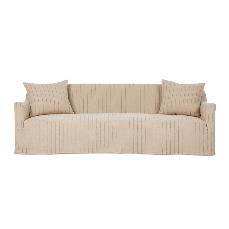 Lowell Slipcover Sofa, Cream Striped
