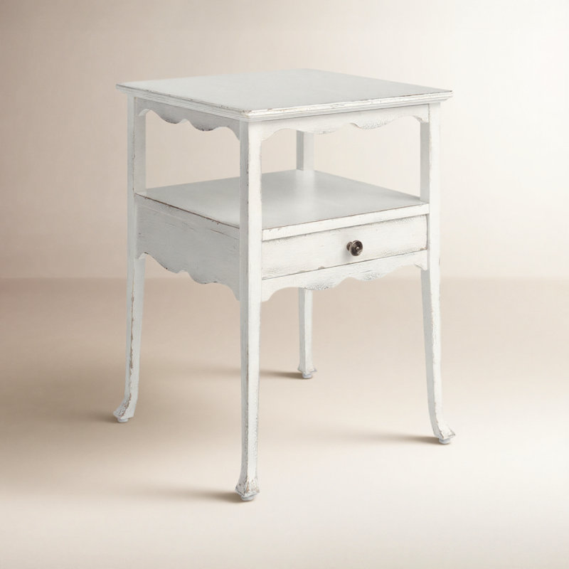 Charleston One-Drawer Accent Table, Magnolia White