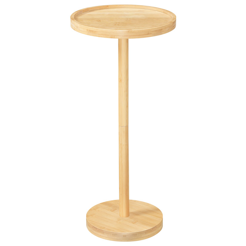 Table de bout ronde en bambou, Naturel
