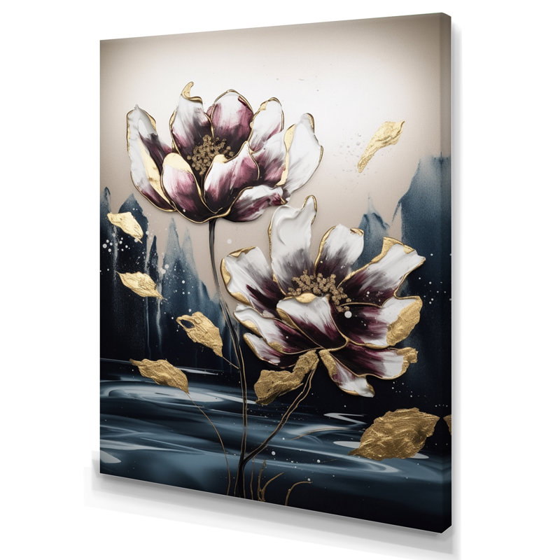 " Purple Tulip Tapestry I ", 32" H x 16" W x 1" D, Wrapped Canvas