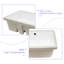Lavabo encastré élégant en céramique blanche avec trop-plein - 19,5 po x 14 po, rectangulaire, teinté, pour divers environnements-130431116-130431117