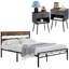 Ensemble de chambre à coucher, ensemble de lit et table de chevet 3 pièces (ensemble de 3)-630534803-630534804