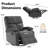 Velvet Recliner Chair,swivel Rocker Recliner,manual Swivel Chairs With Overstuffed Armsand Back,manual Ergonomic Rocking Recliner Chair For Small Living Room, Study, Rv-Gray-1093801804