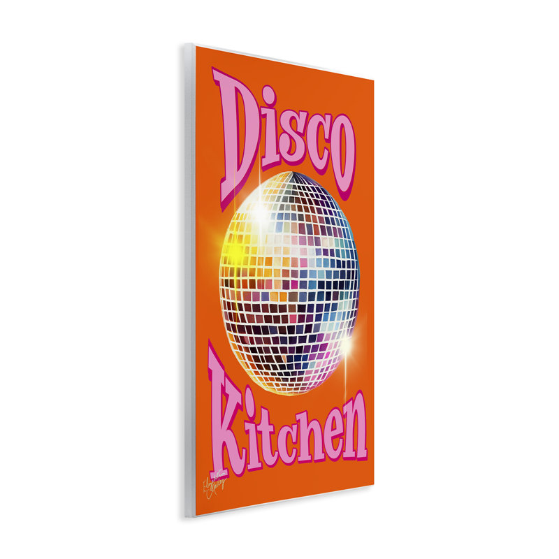 Art mural Groovy Disco Kitchen par Elizabeth Medley, H 15 po x l 10 po