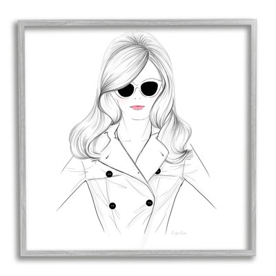 «Fashionable Woman Sun lunettes Glam» par Sally Swatland - reproduction de dessin