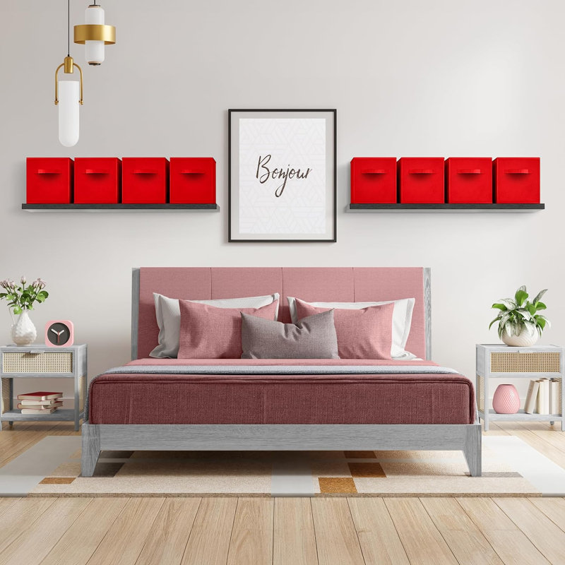 Bac de rangement en tissu Sorbus, Rouge