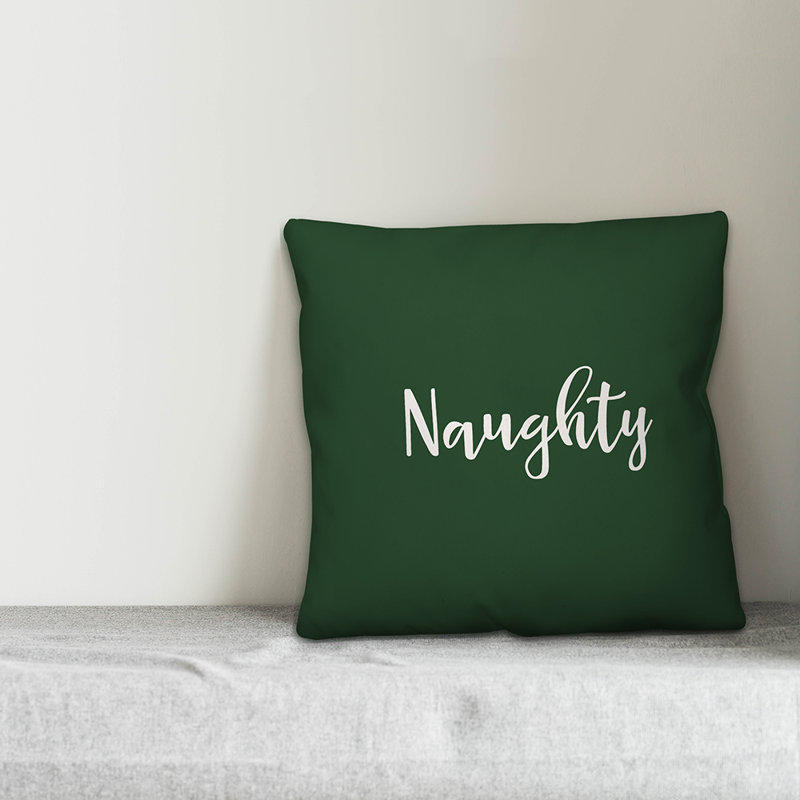  Coussin décoratif Naughty, Vert foncé, Coussin décoratif