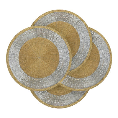 Ensemble de 4 napperons faits à la main pour la salle à manger et la cuisine, décoration de Noël de 14 pouces résistante aux égratignures