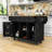 Dyches Kitchen Island with Storage Cabinet and 3 Drawers for Dinning Room-465882866