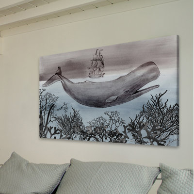 « baleine under », reproduction d’art sur toile tendue