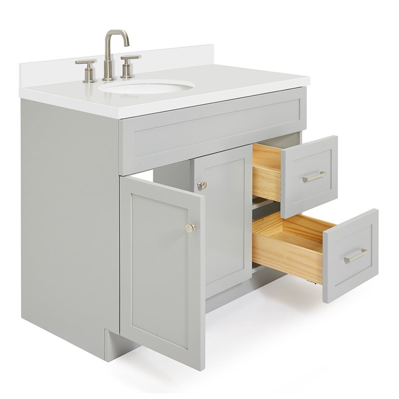 Ensemble de meuble-lavabo simple 43 po Abell, Gris