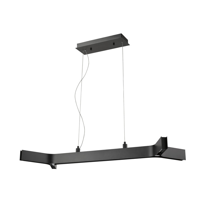 Luminaire suspendu linéaire pour îlot de cuisine 5 lumières Mckenny