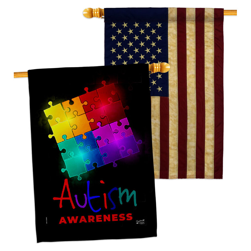 Double Sided 40'' H x 28'' W Polyester House Flag
