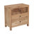 Solid Acacia Wood Tree Trunk 3-Drawer Nightstand